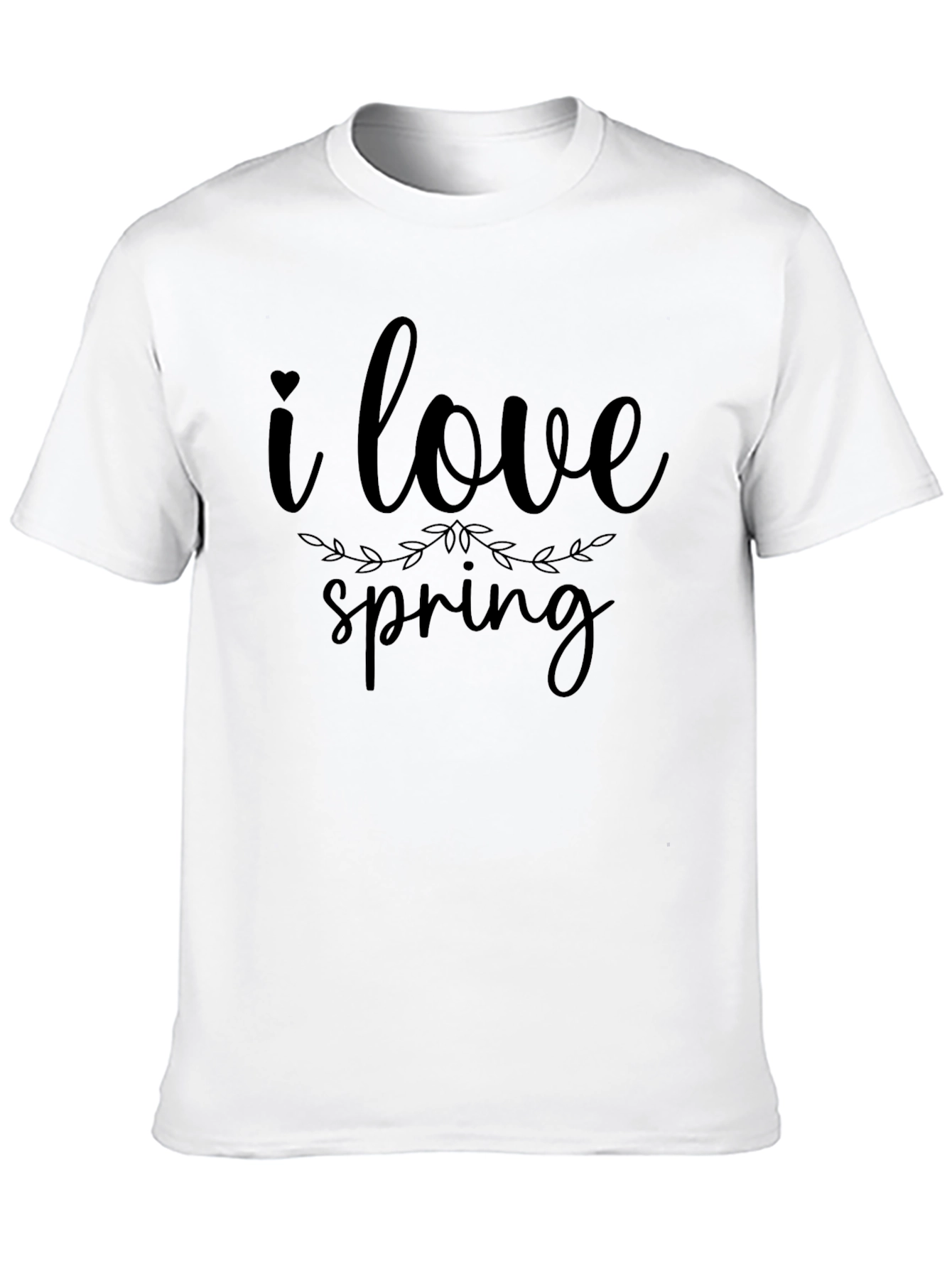 I Love Spring Graphic Tee - Black