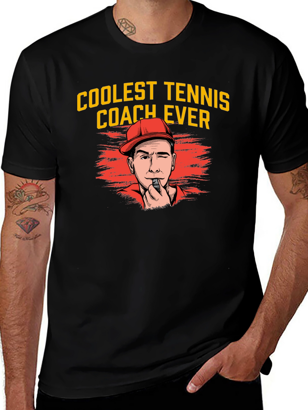Coolest Tennis Coach Ever T-Shirt - Black