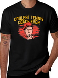 Coolest Tennis Coach Ever T-Shirt - Black