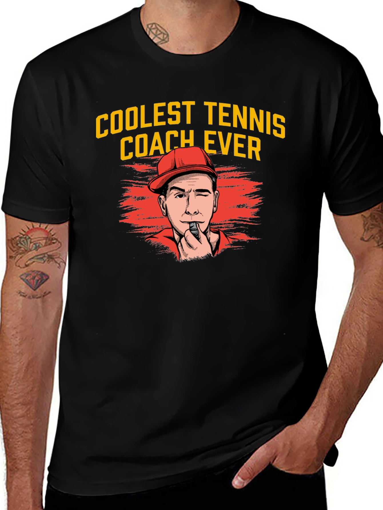 Coolest Tennis Coach Ever T-Shirt - Black