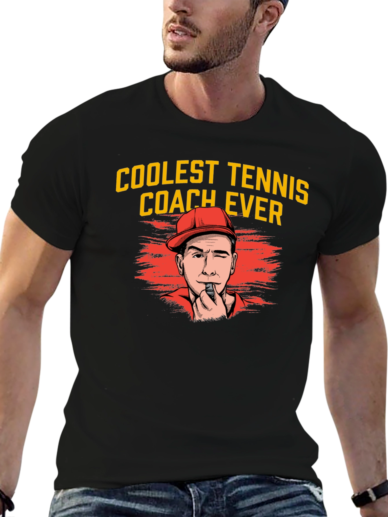 Coolest Tennis Coach Ever T-Shirt - Black