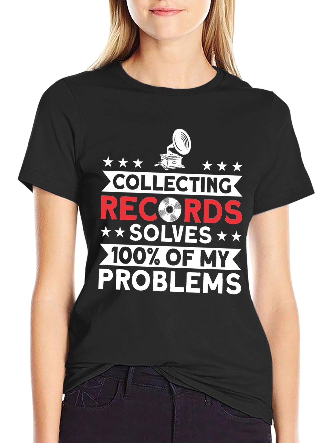 Collecting Records T-Shirt - Solves My Problems!