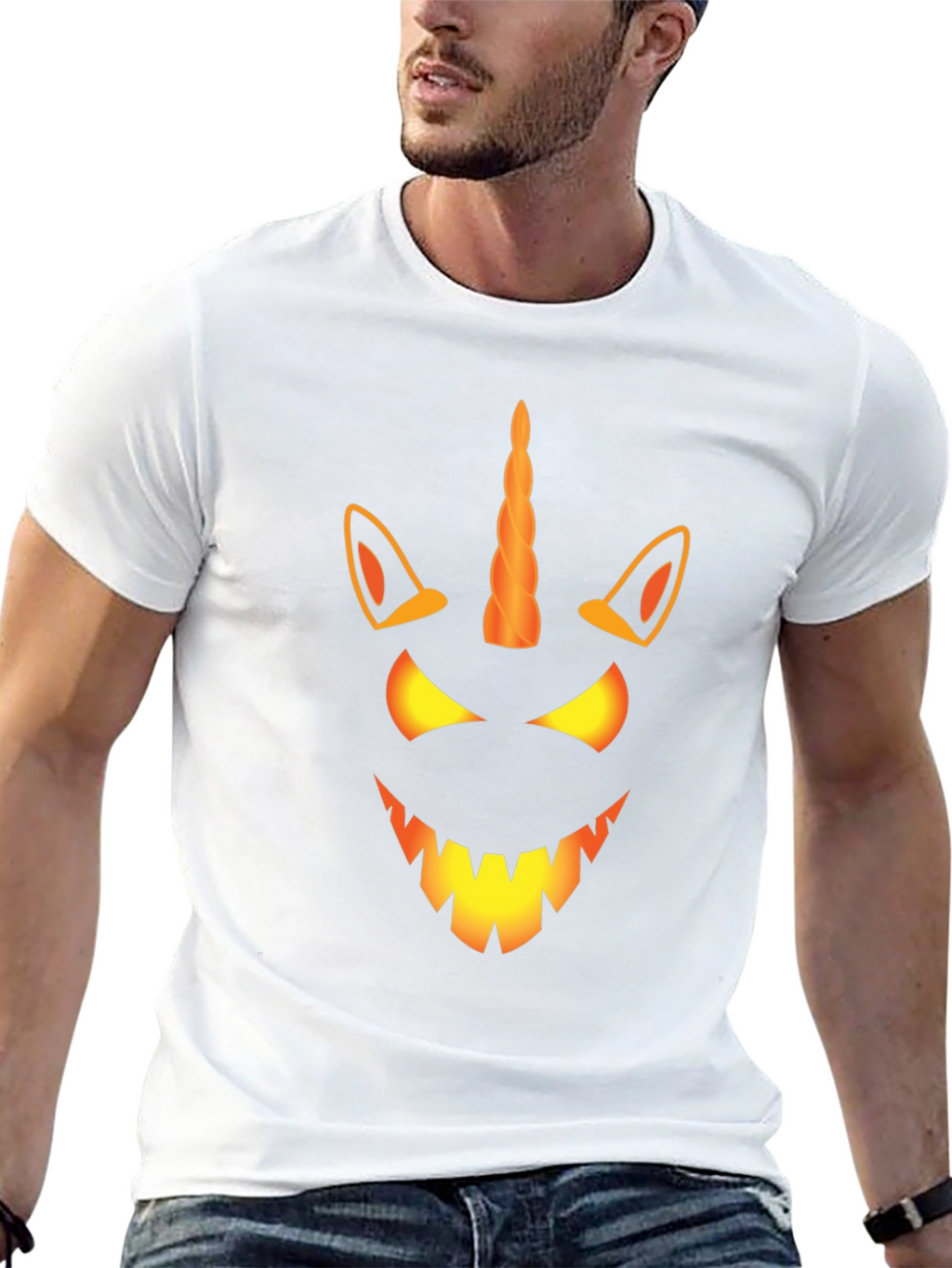 Unicorn Jack OLantern Halloween T-Shirt