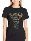 Mens Black T-Shirt with Elephant Design