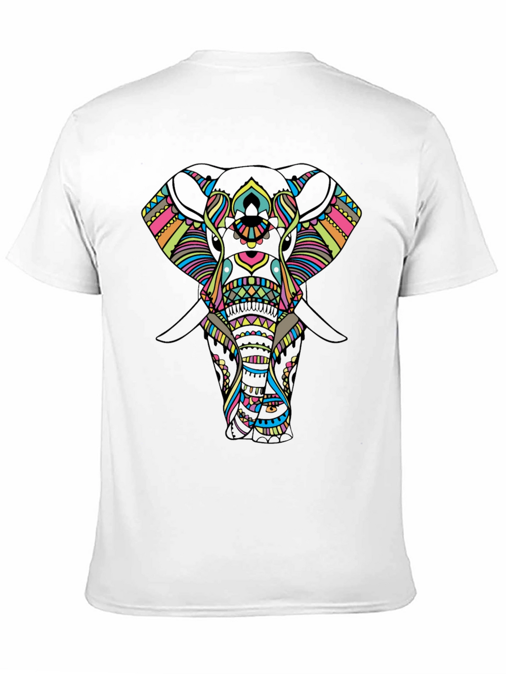 Mens Black T-Shirt with Elephant Design