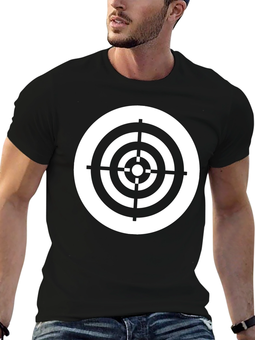 Target Graphic Tee - Black Cotton Blend