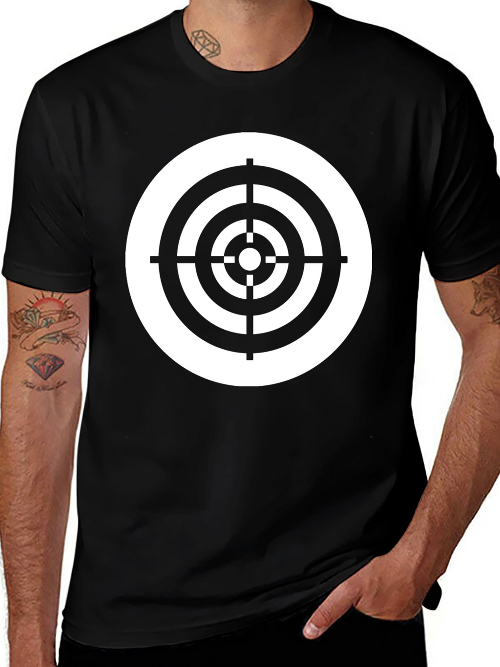 Target Graphic Tee - Black Cotton Blend