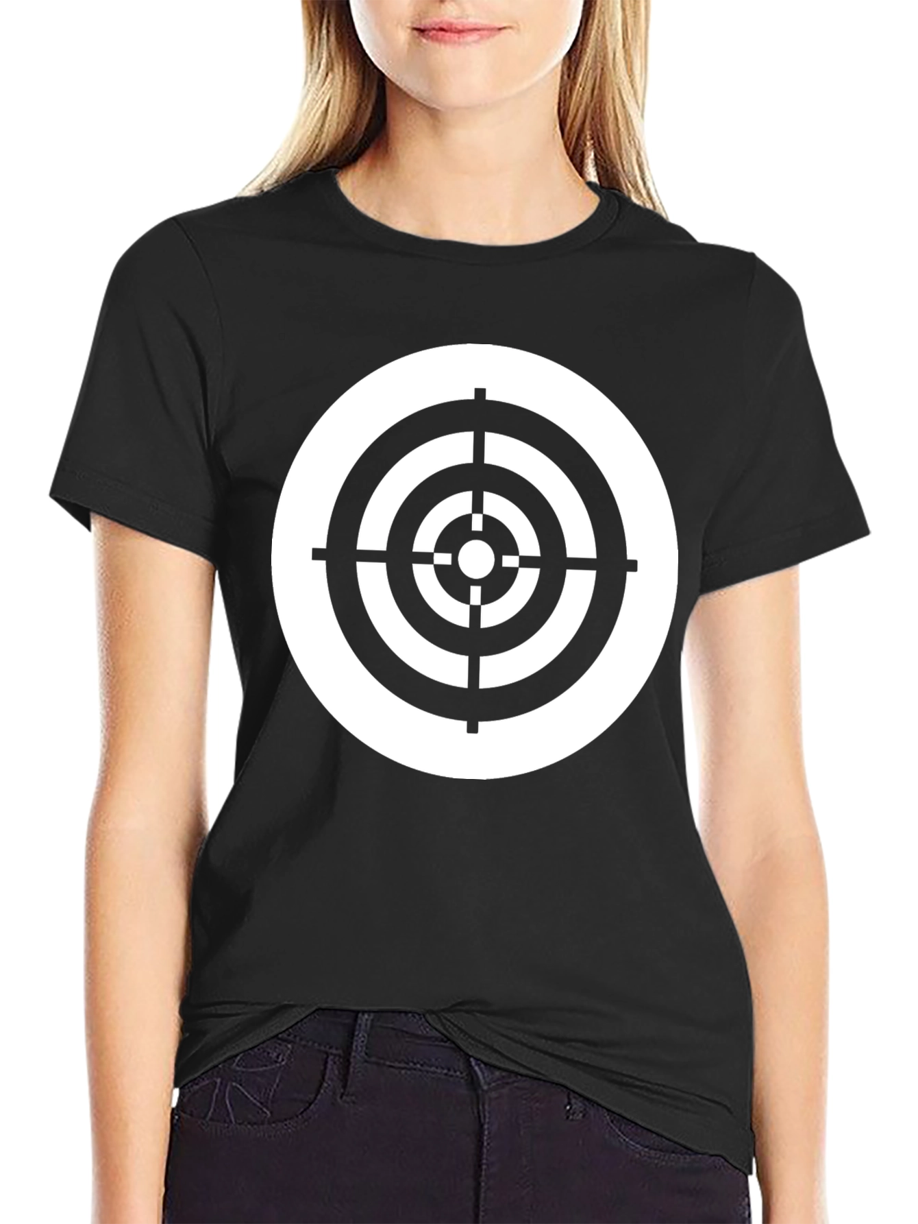 Target Graphic Tee - Black Cotton Blend