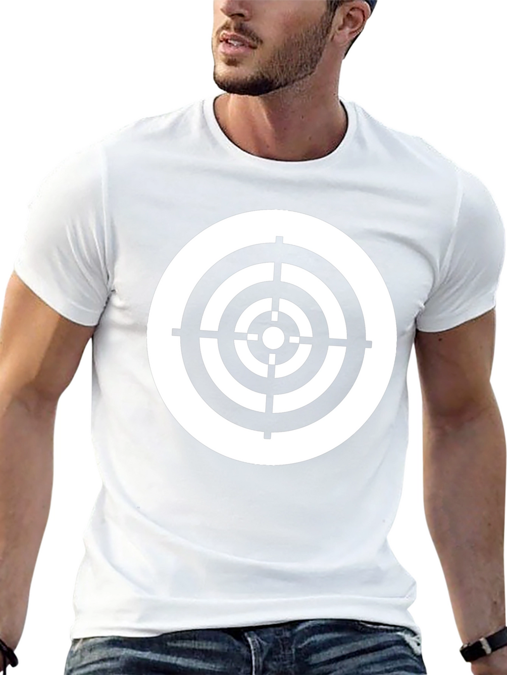 Target Graphic Tee - Black Cotton Blend