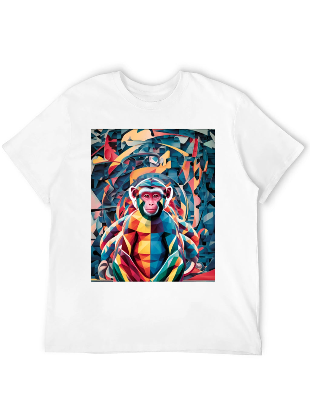 Abstract Monkey Graphic Tee - Unique Mens T-Shirt