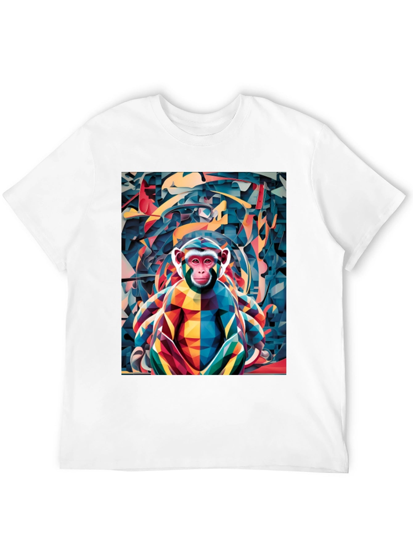 Abstract Monkey Graphic Tee - Unique Mens T-Shirt