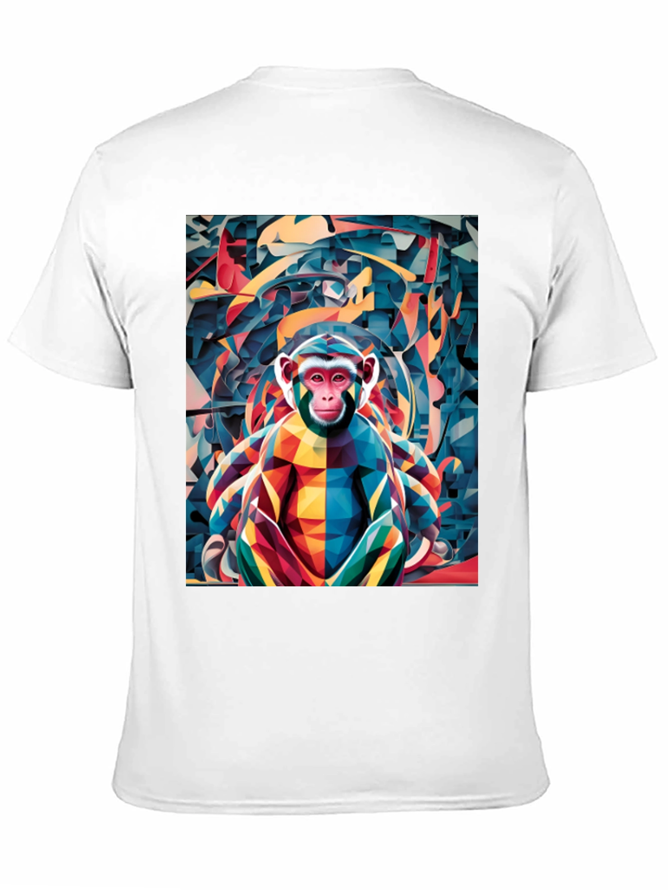 Abstract Monkey Graphic Tee - Unique Mens T-Shirt