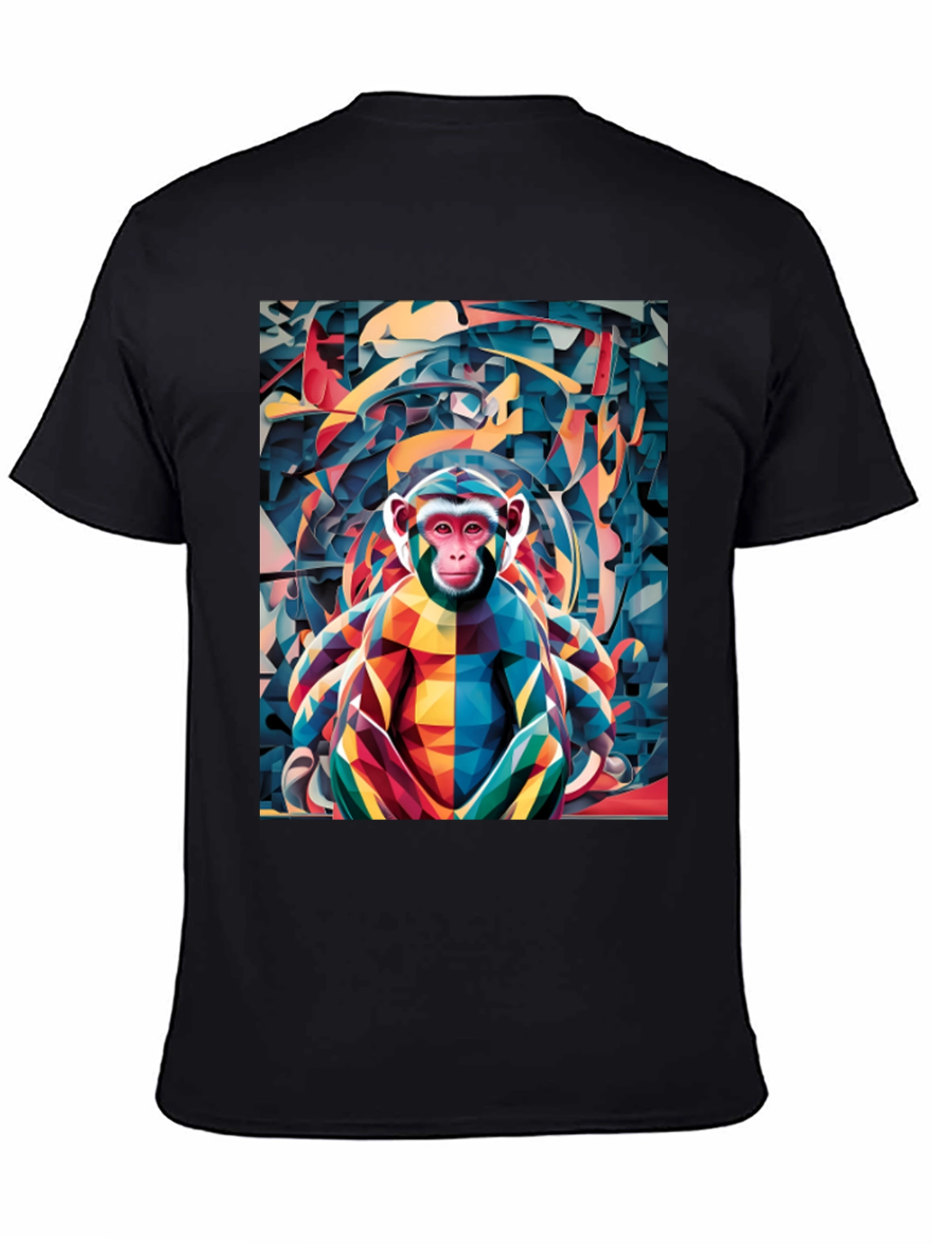 Abstract Monkey Graphic Tee - Unique Mens T-Shirt