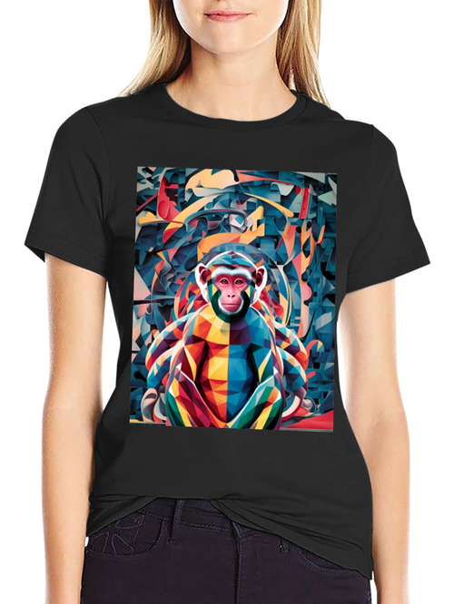 Abstract Monkey Graphic Tee - Unique Mens T-Shirt