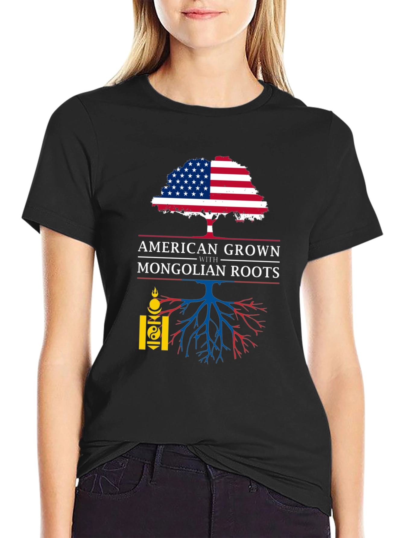 American Grown with Mongolian Roots T-Shirt