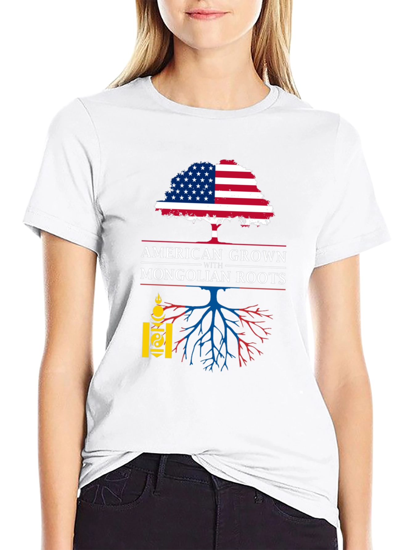 American Grown with Mongolian Roots T-Shirt