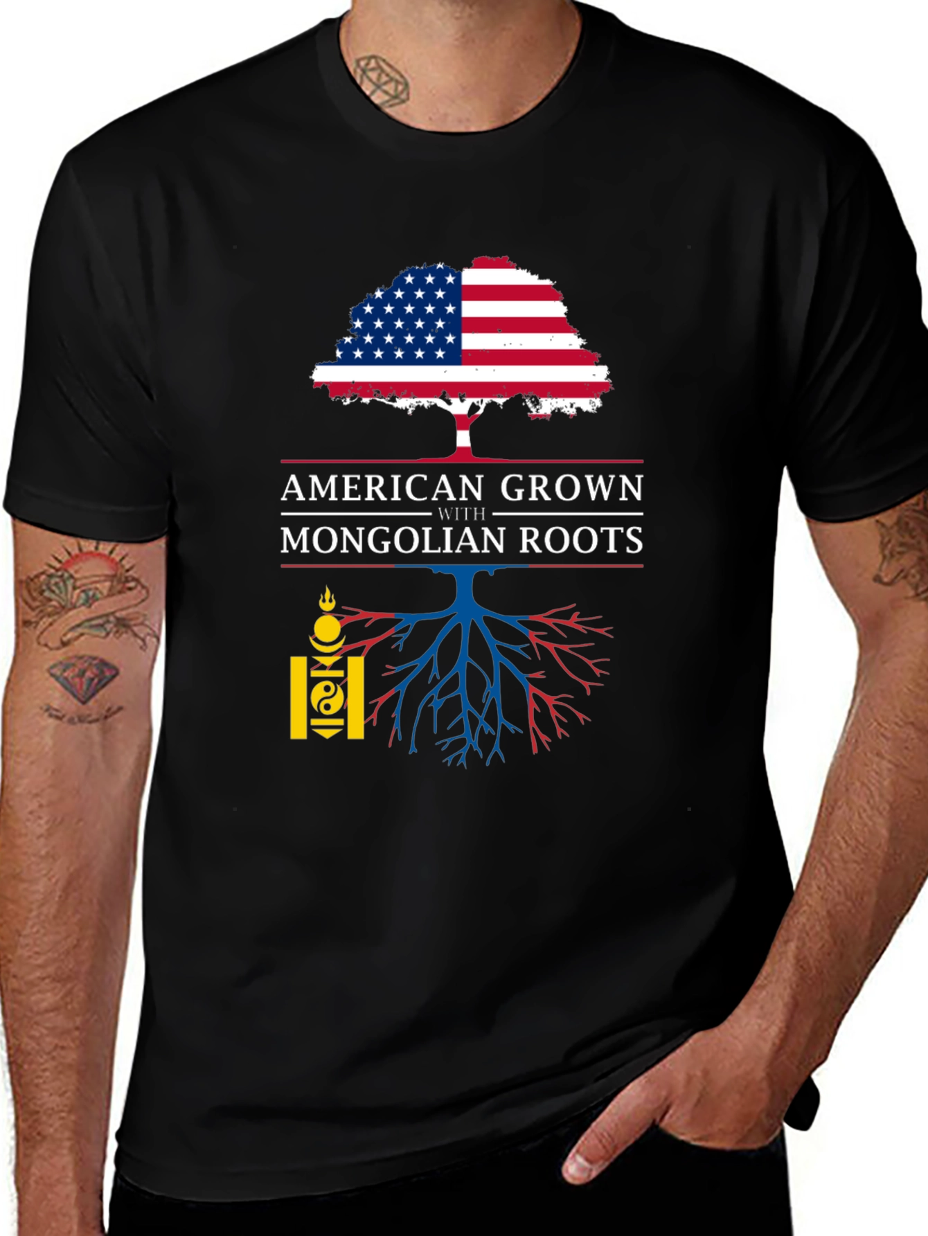 American Grown with Mongolian Roots T-Shirt