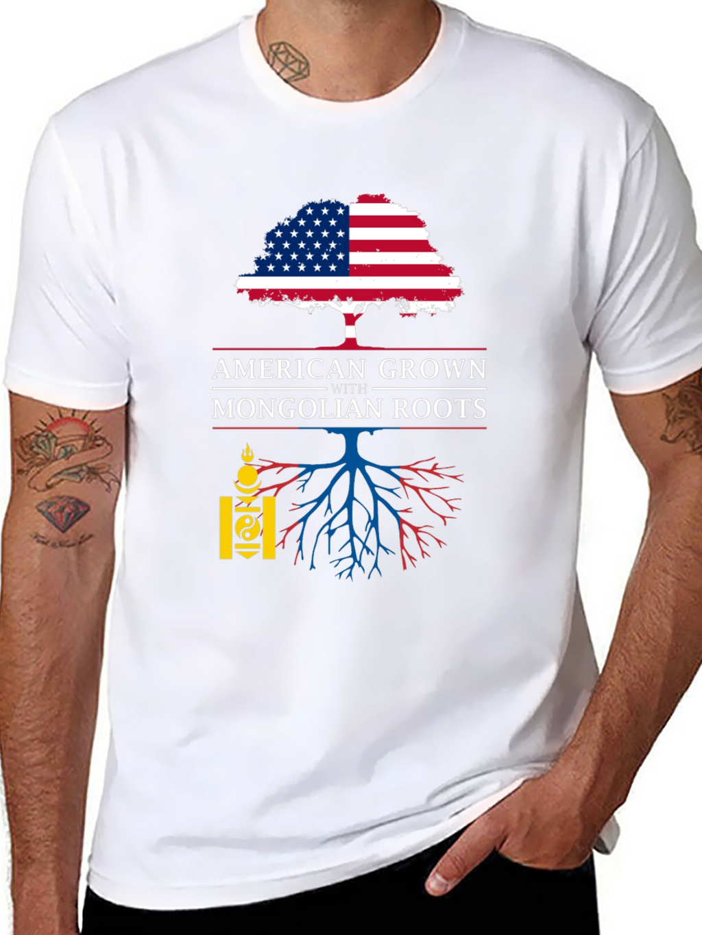 American Grown with Mongolian Roots T-Shirt