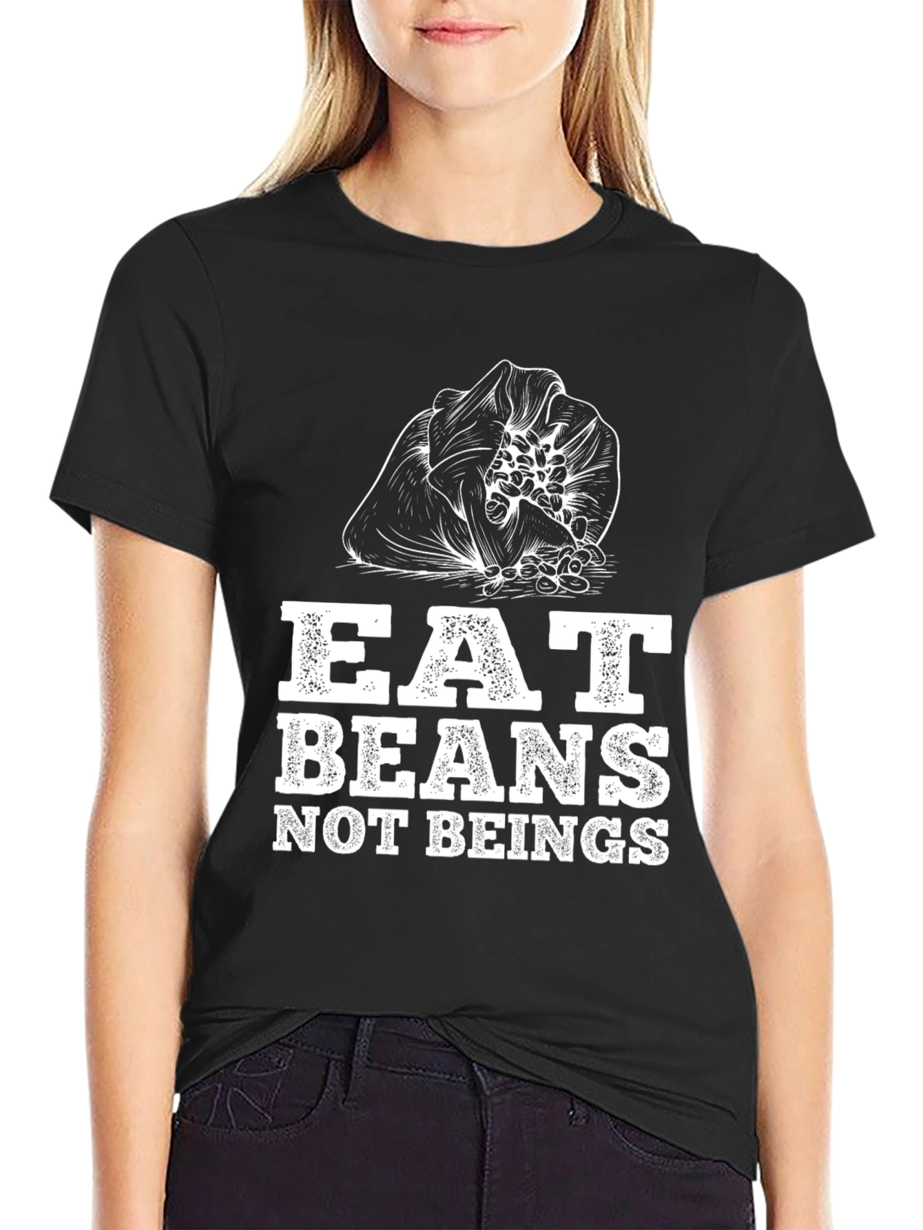 Eat Beans Not Beings Graphic T-Shirt