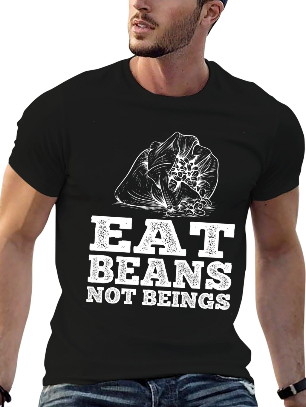 Eat Beans Not Beings Graphic T-Shirt