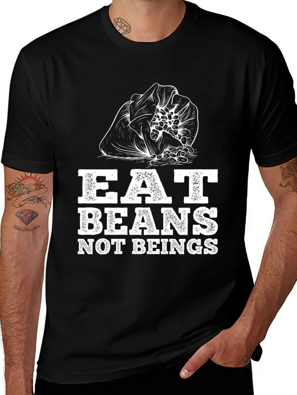 Eat Beans Not Beings Graphic T-Shirt