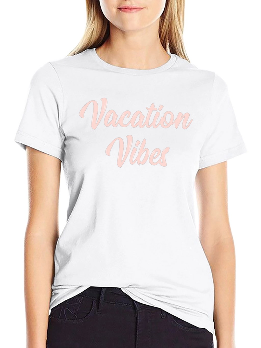 Vacation Vibes Black Graphic T-Shirt