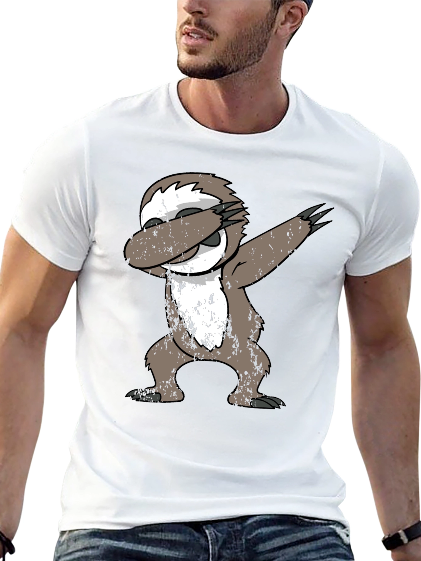 Dabbing Sloth Black T-Shirt