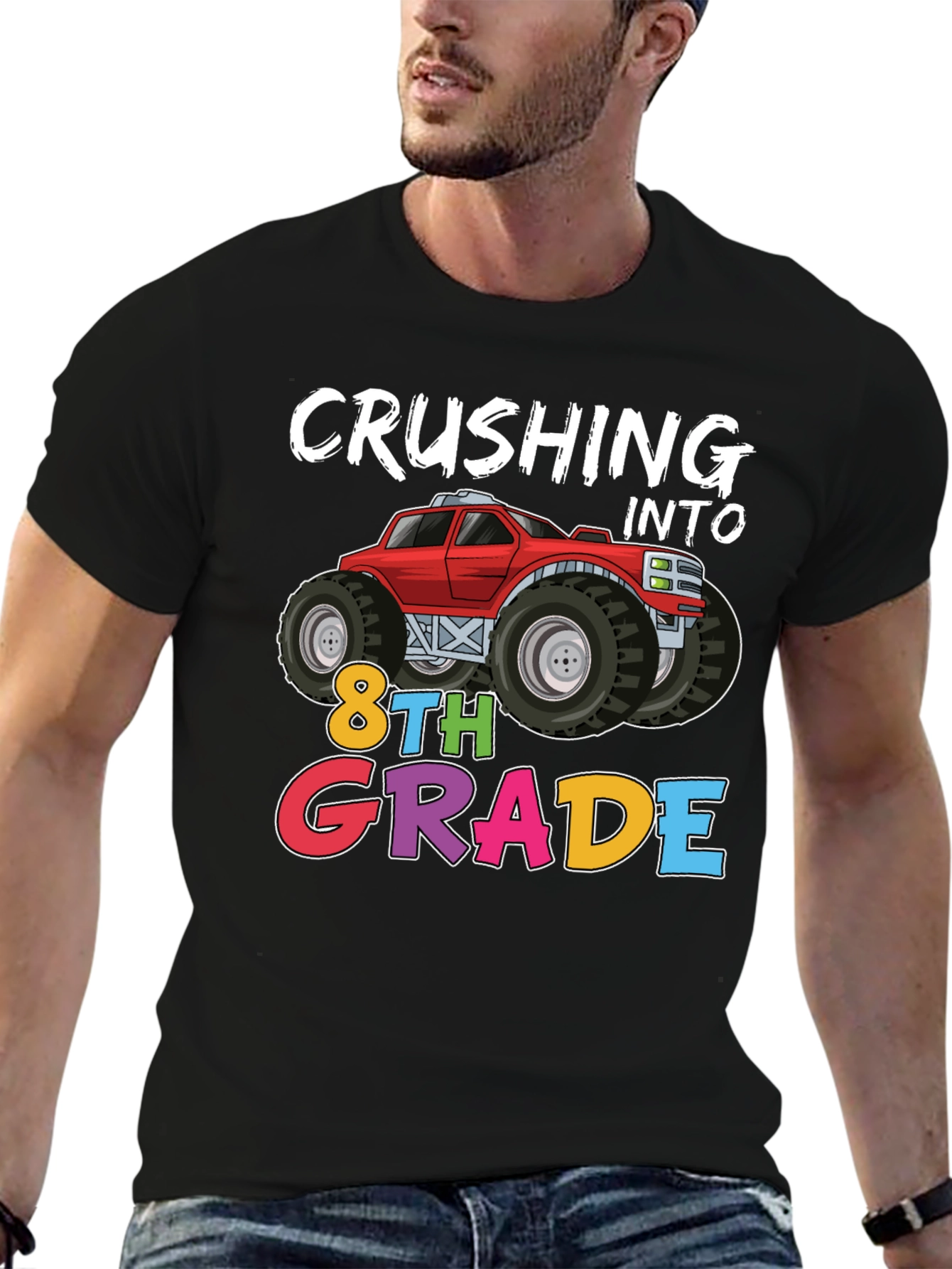 Crushing Into 8th Grade Monster Truck T-Shirt