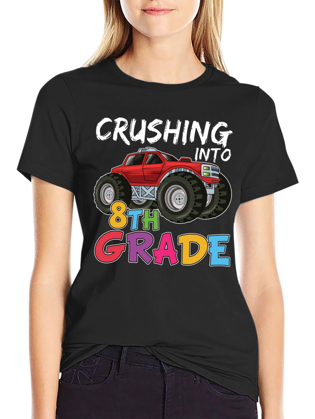 Crushing Into 8th Grade Monster Truck T-Shirt