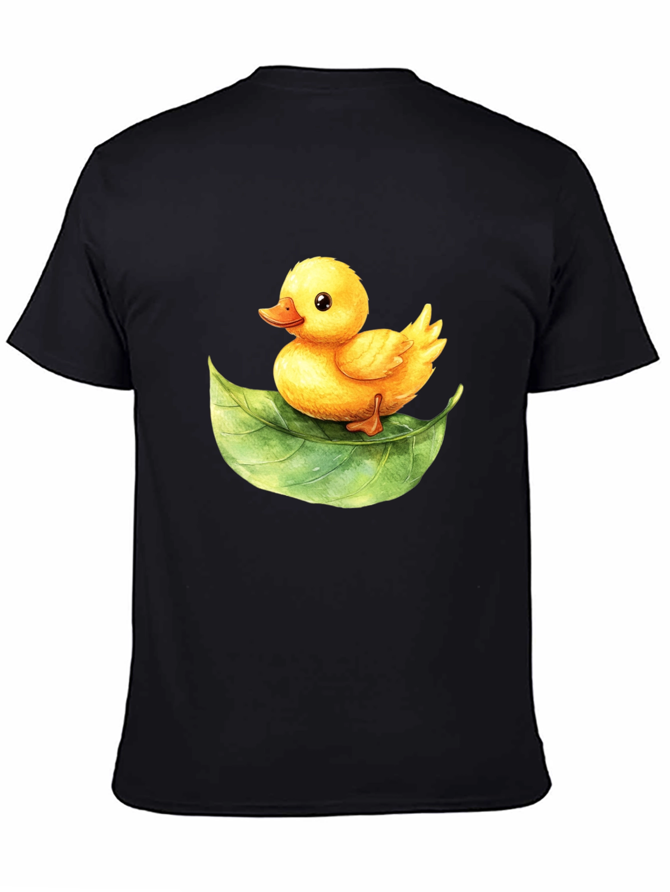 Cute Duckling on Leaf Graphic Tee