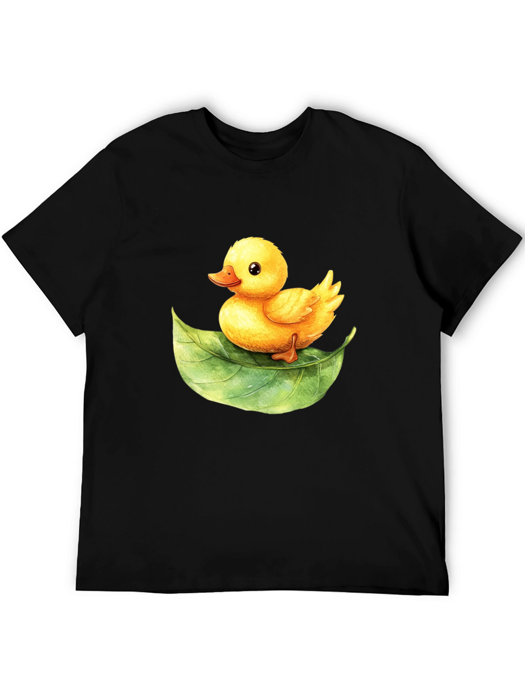 Cute Duckling on Leaf Graphic Tee