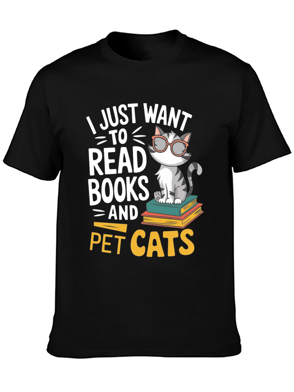 Bookworm Cat T-Shirt