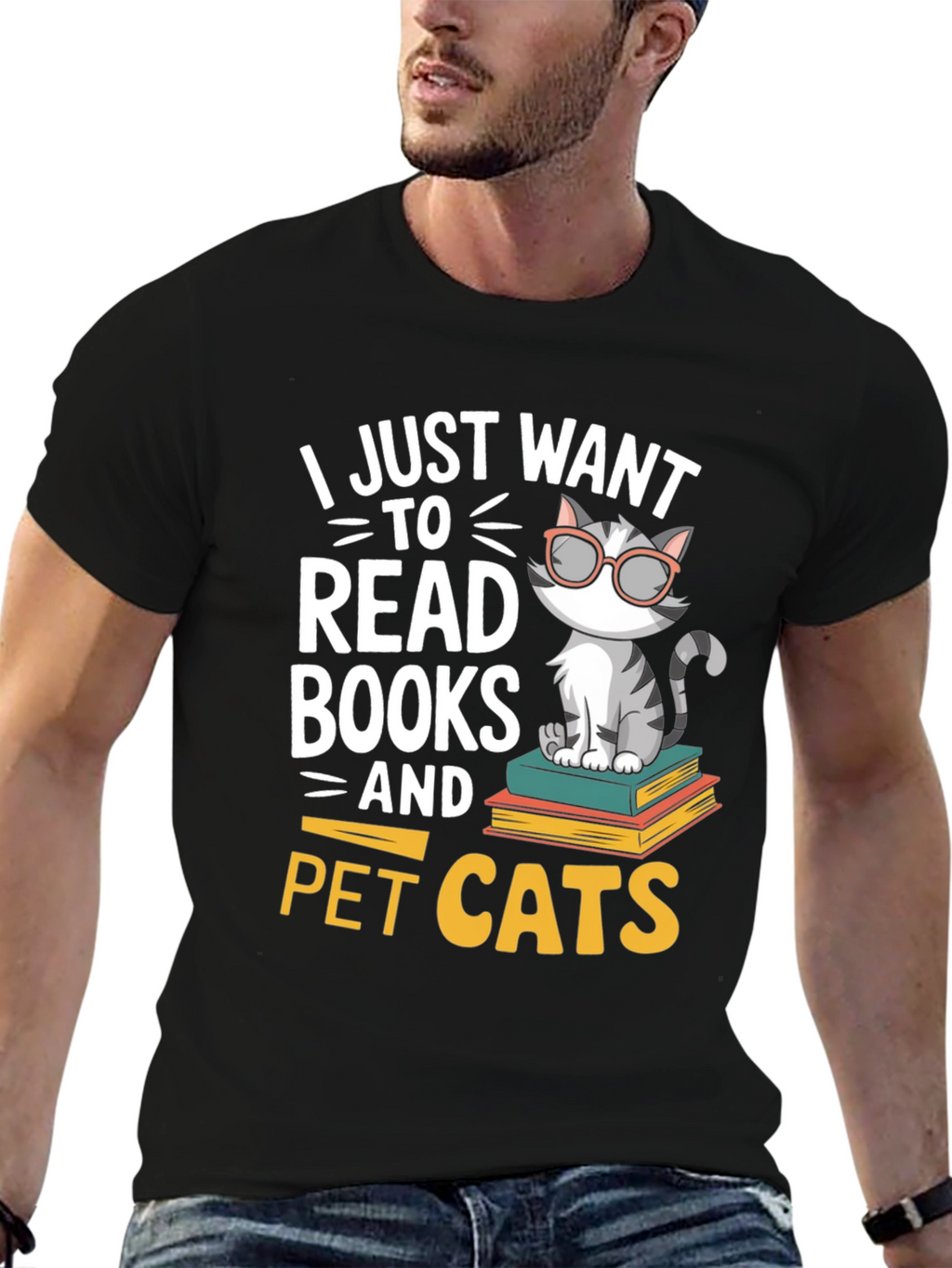 Bookworm Cat T-Shirt