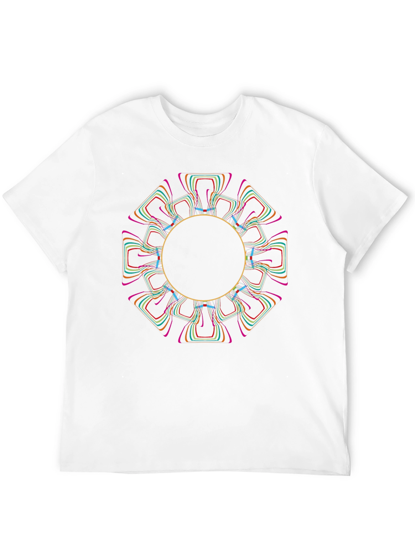 Geometric Circle Graphic Black T-Shirt