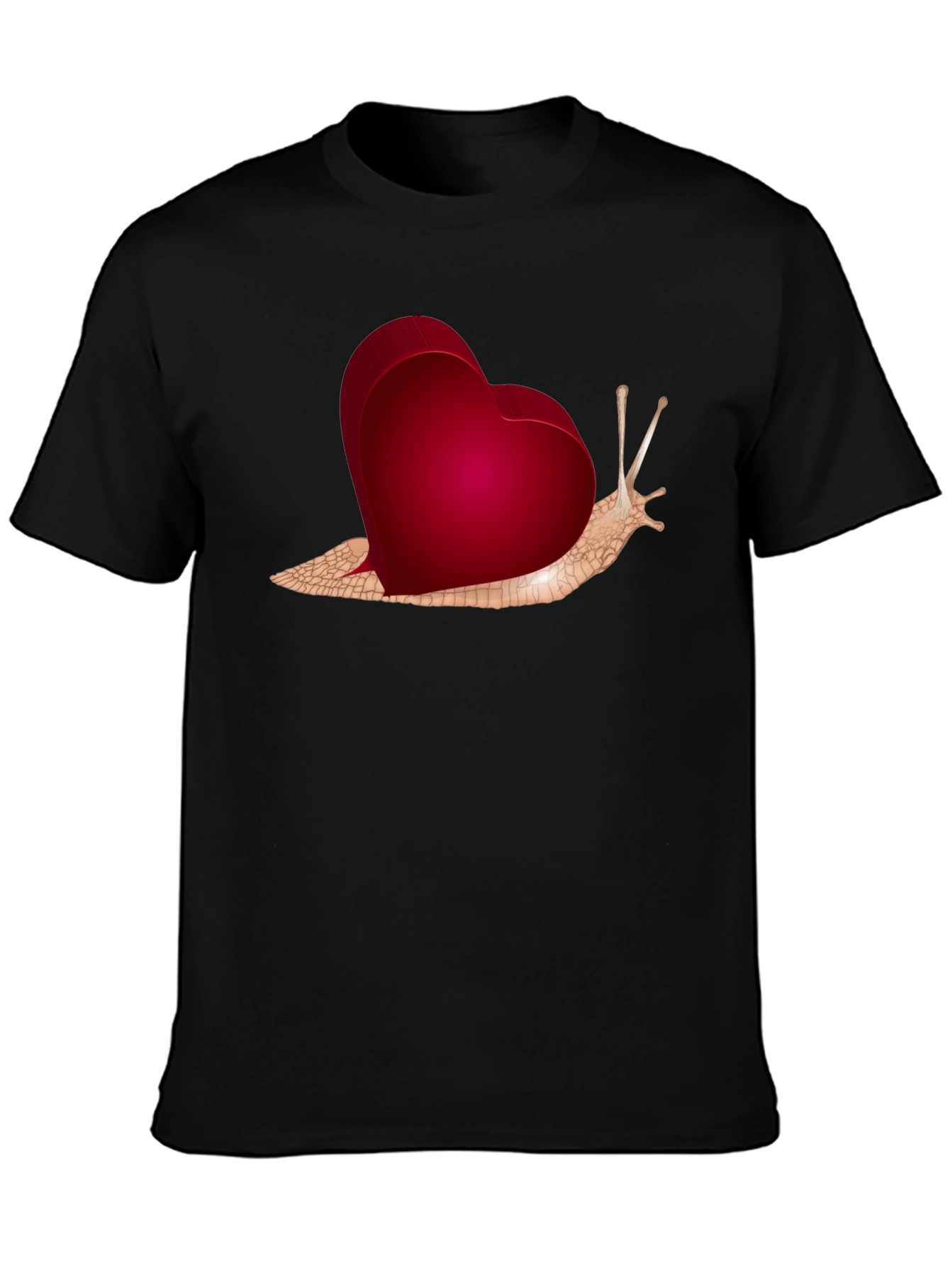 Heart Snail Graphic Tee - Unique Valentines Gift