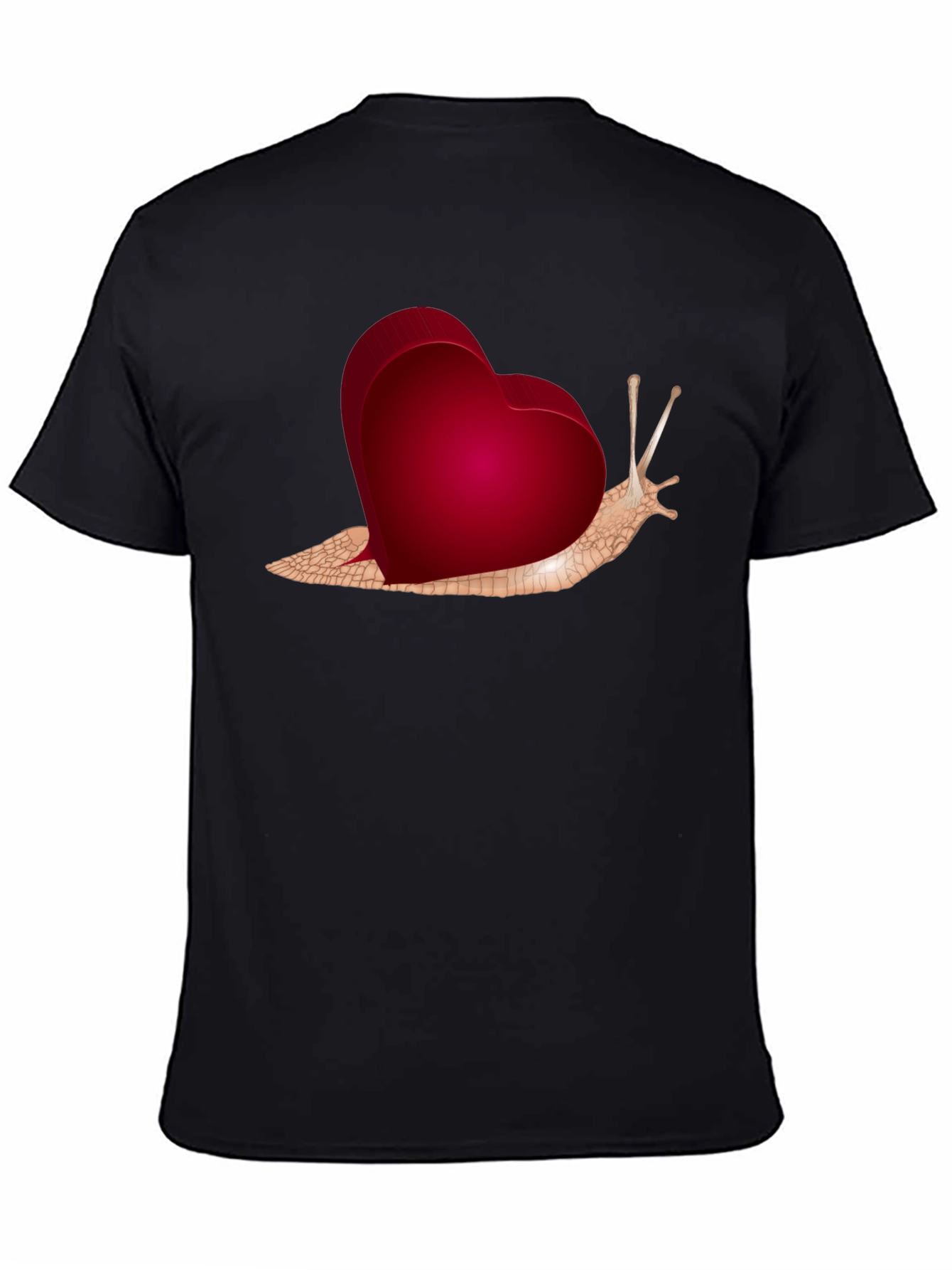 Heart Snail Graphic Tee - Unique Valentines Gift
