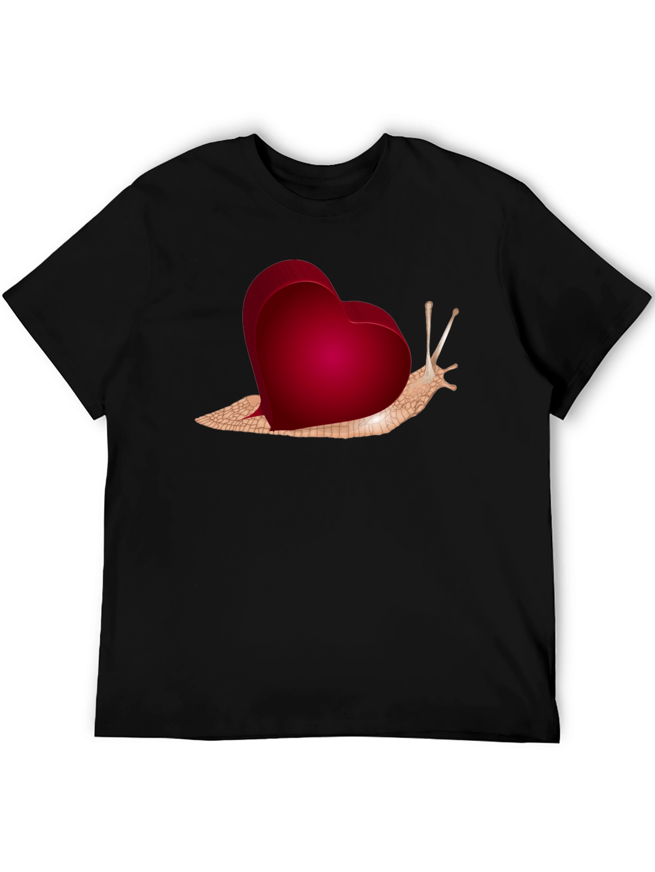 Heart Snail Graphic Tee - Unique Valentines Gift