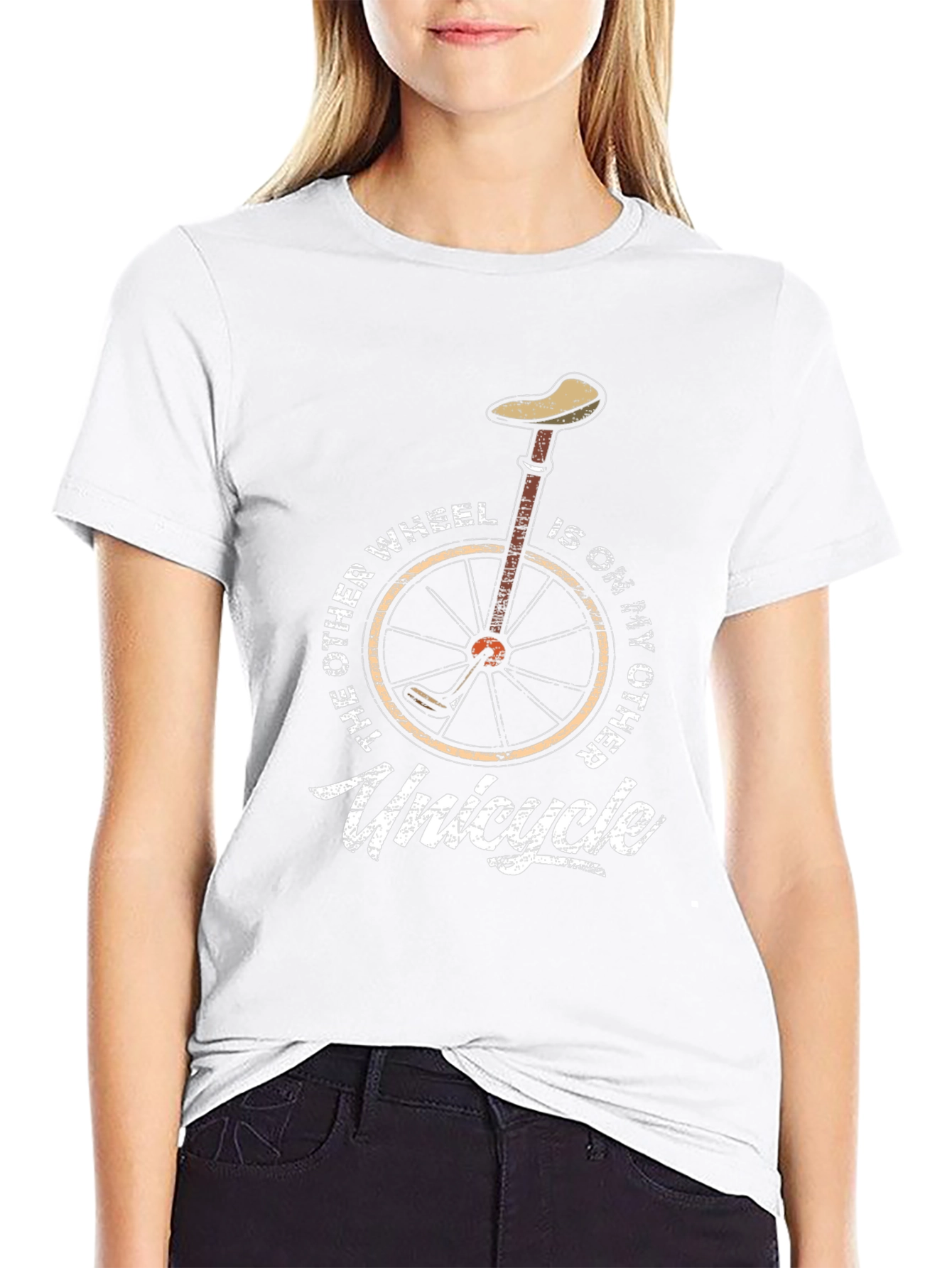Unicycle T-Shirt - One Wheel Humor Graphic Tee