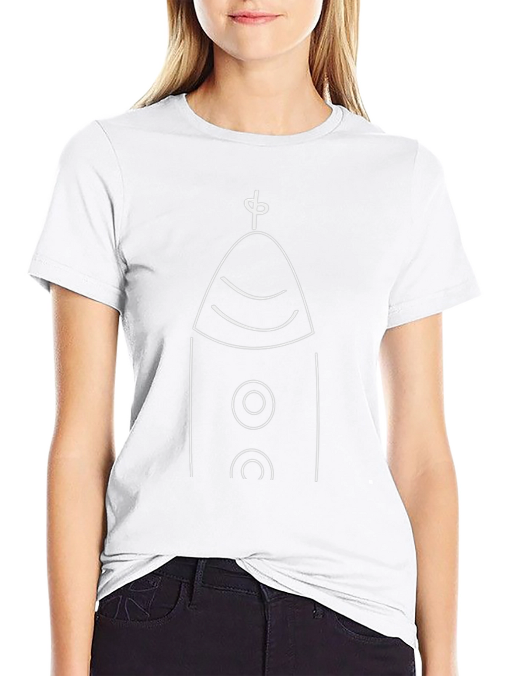 Abstract Tower Graphic Tee - Modern Design