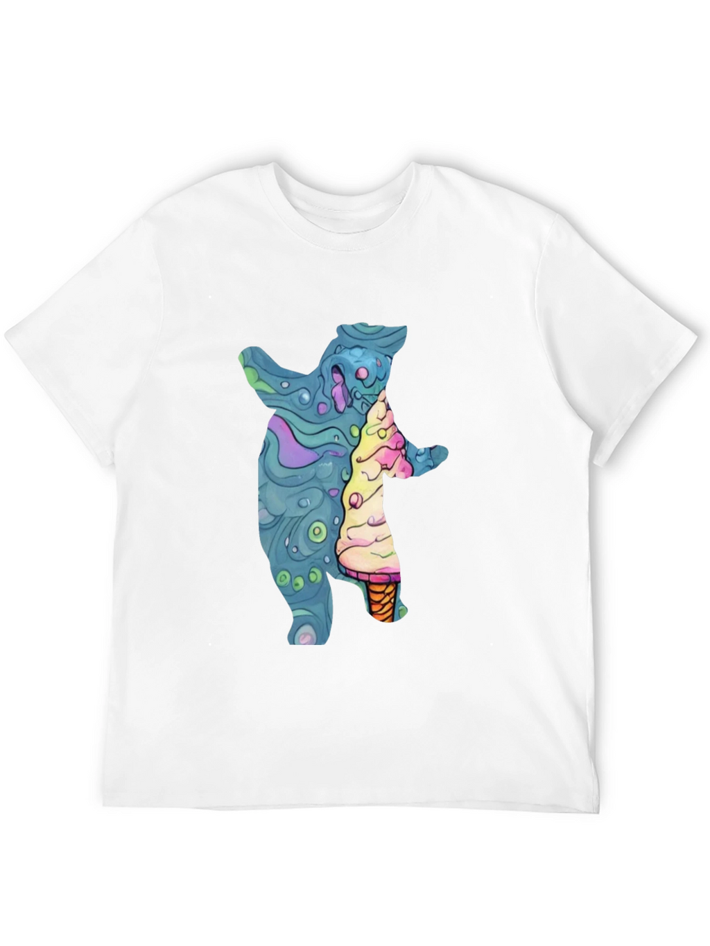 Bear and Ice Cream Graphic T-Shirt