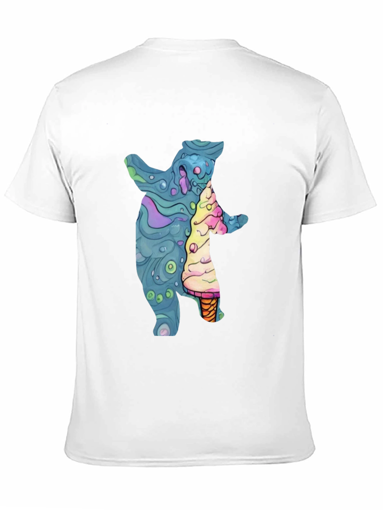 Bear and Ice Cream Graphic T-Shirt