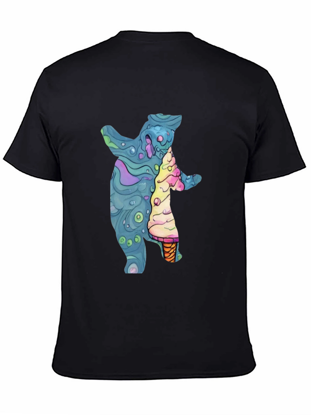 Bear and Ice Cream Graphic T-Shirt