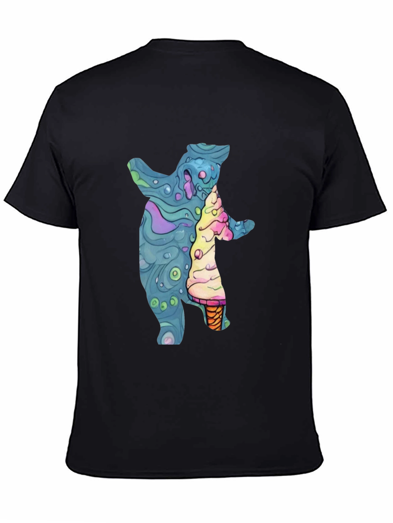 Bear and Ice Cream Graphic T-Shirt