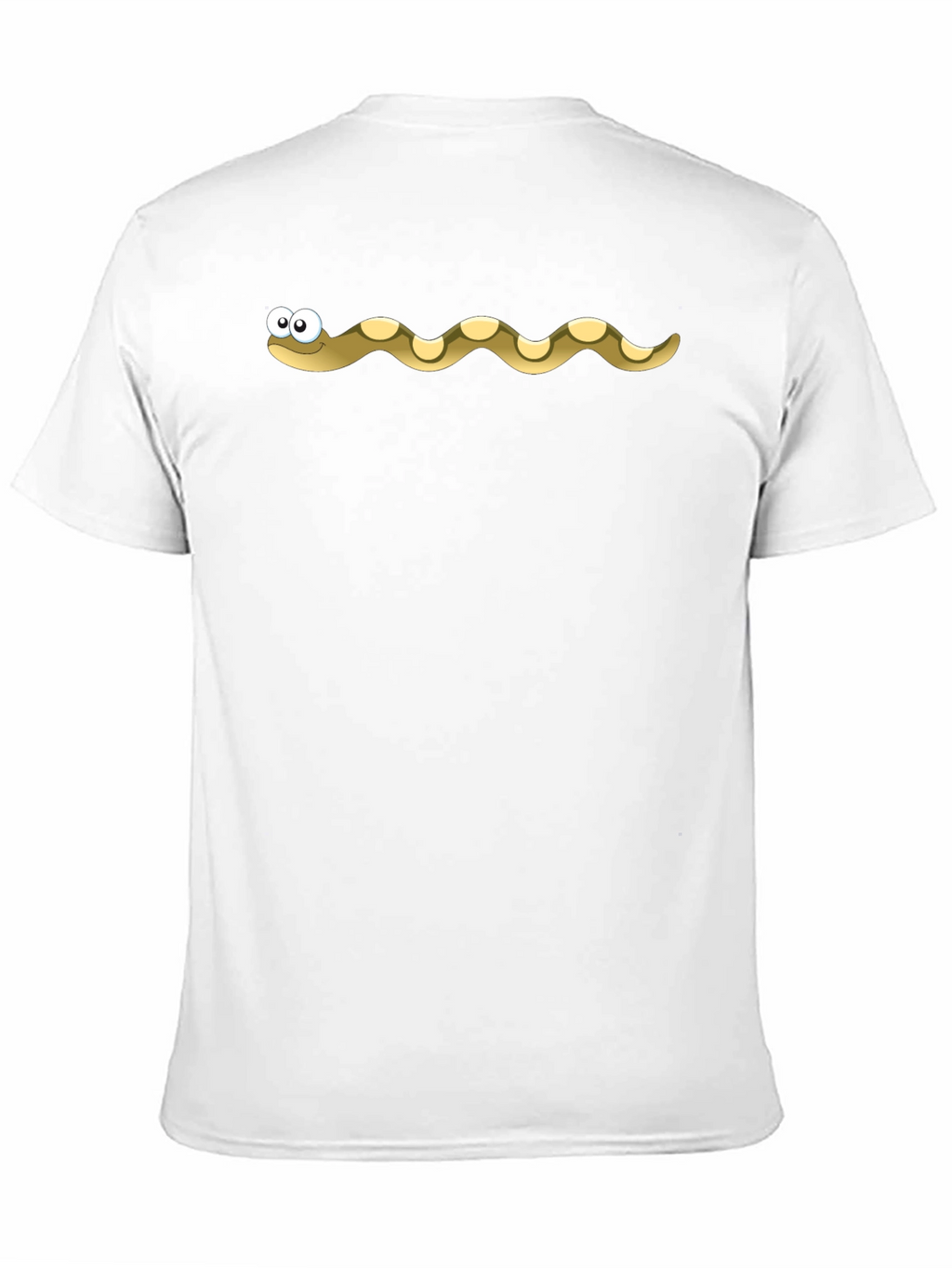 Cartoon Snake Graphic Tee - Black Cotton T-Shirt