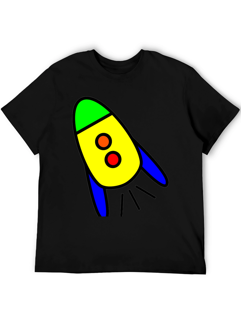 Rocket Graphic T-Shirt - Bold Cartoon Design