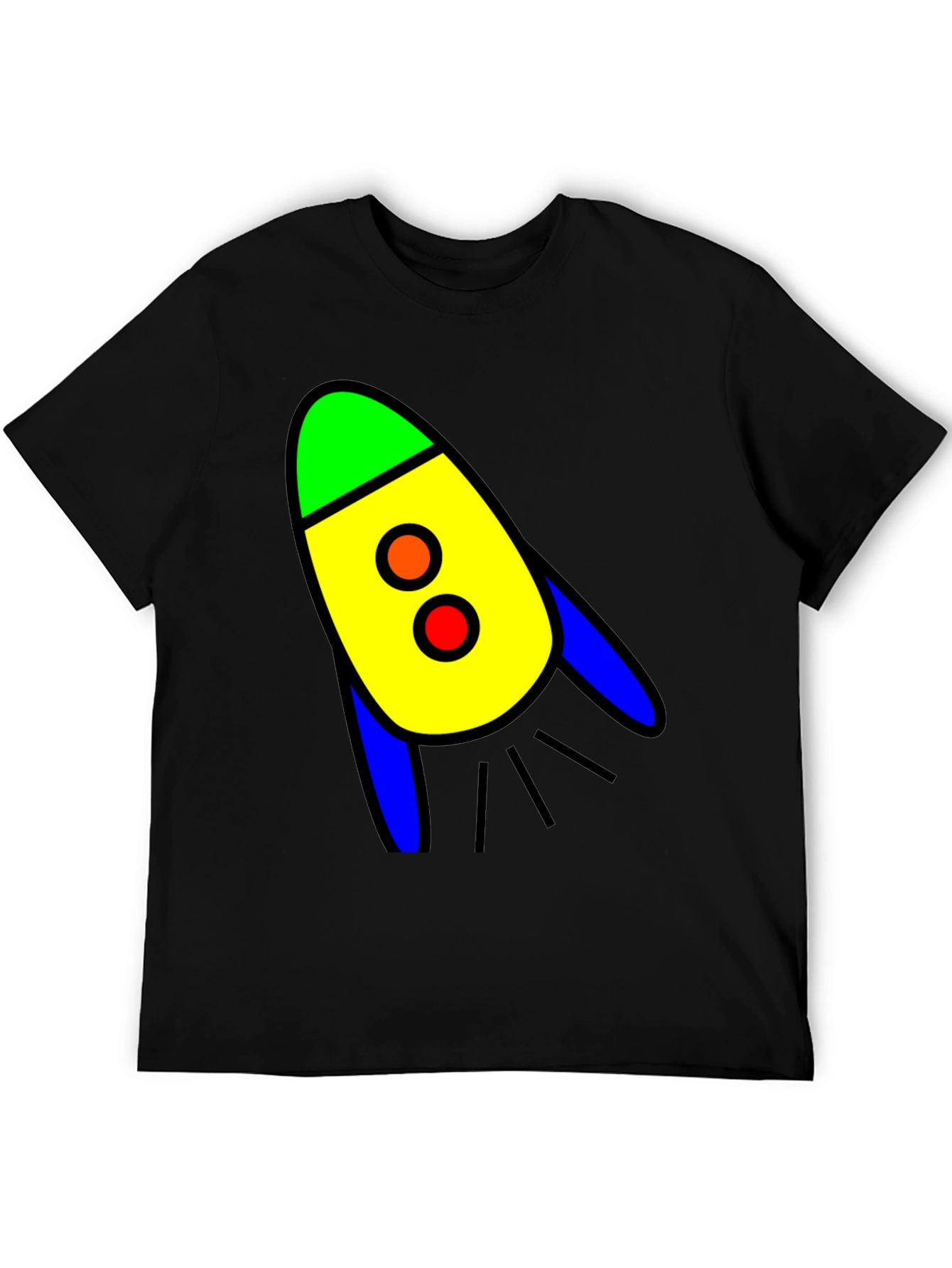 Rocket Graphic T-Shirt - Bold Cartoon Design