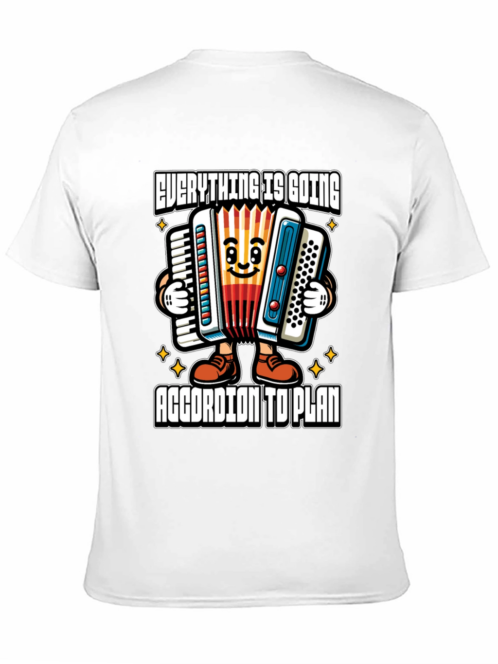 Funny Accordion Cartoon T-Shirt
