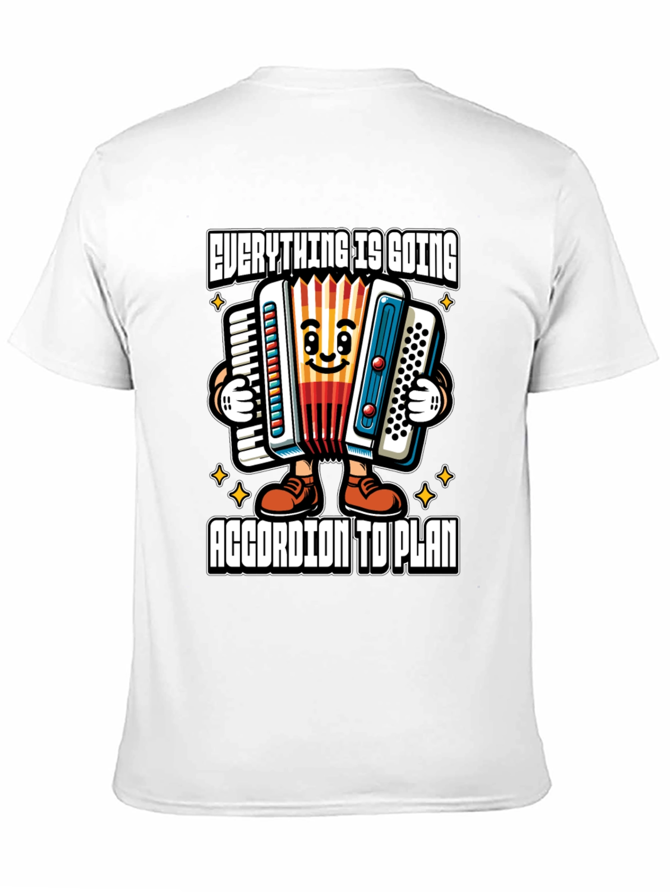 Funny Accordion Cartoon T-Shirt