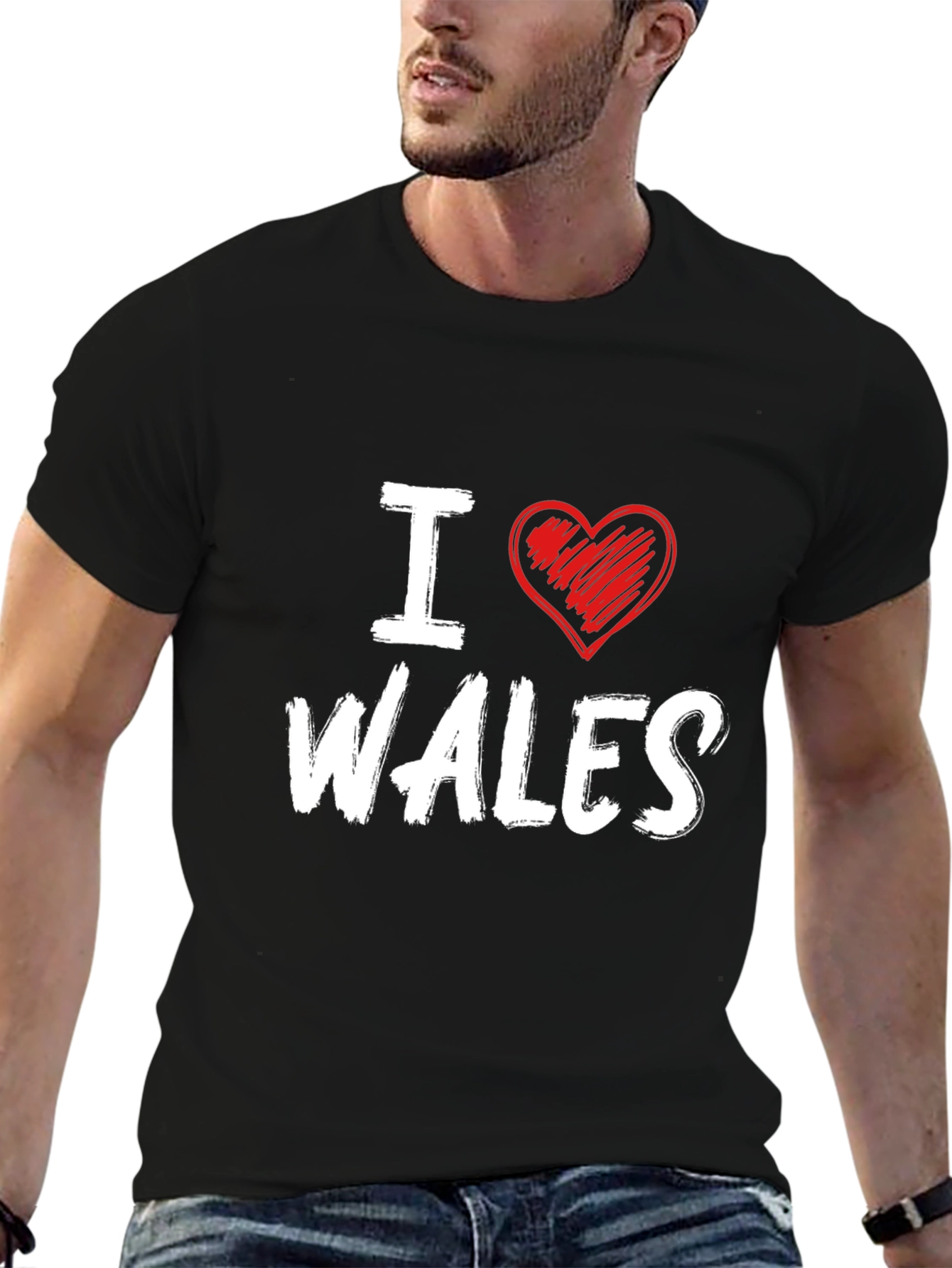 I Love Wales Heart Graphic T-Shirt