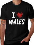 I Love Wales Heart Graphic T-Shirt
